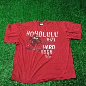 Hard Rock Cafe Red Honolulu 1971 Tee